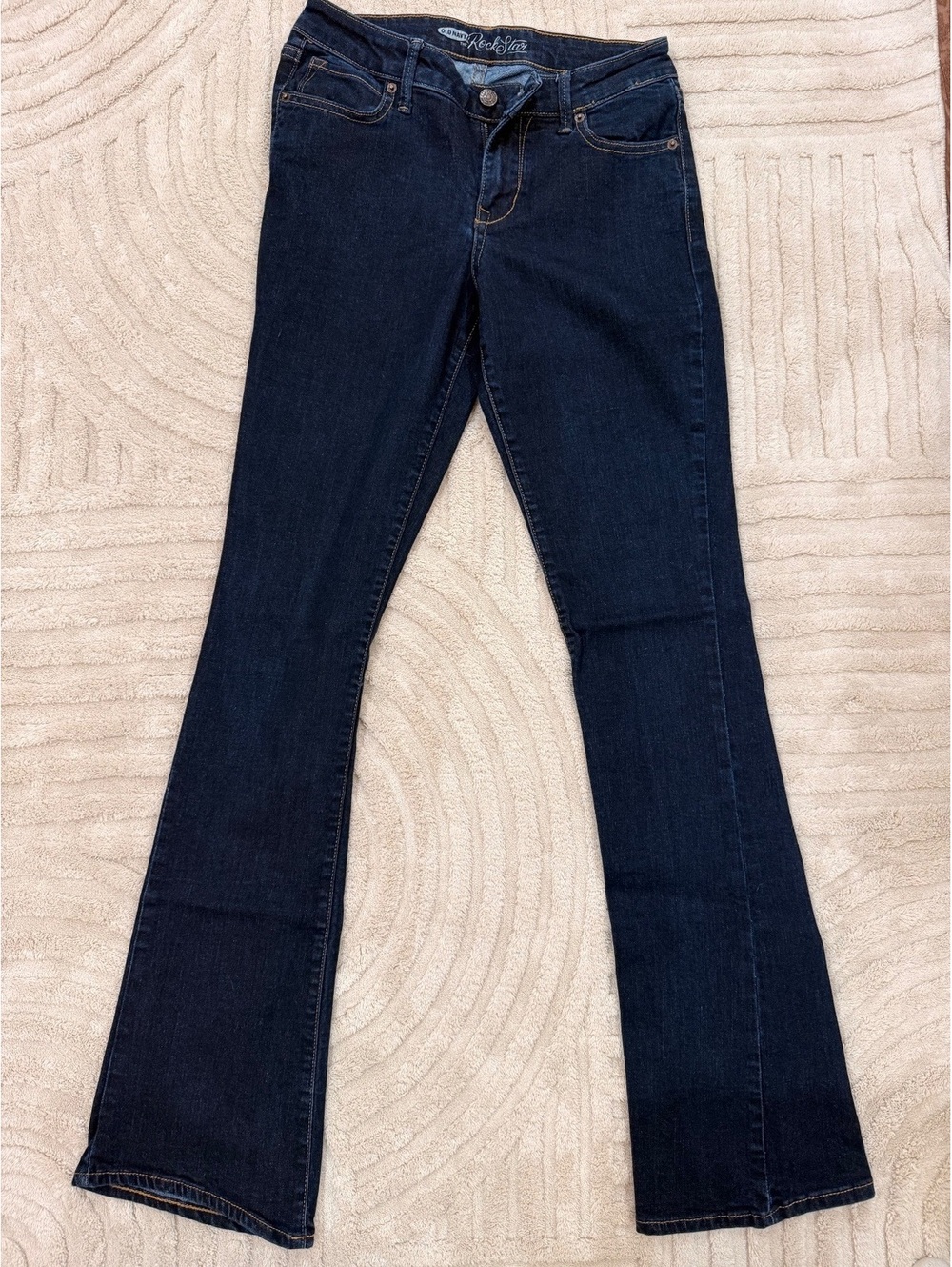 Old Navy The Rock Star Women's Boot Cut Jeans Size 6 Long Dark Blue